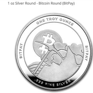 Bitcoin 1 oz Silver Round - Bitcoin Round (BitPay)